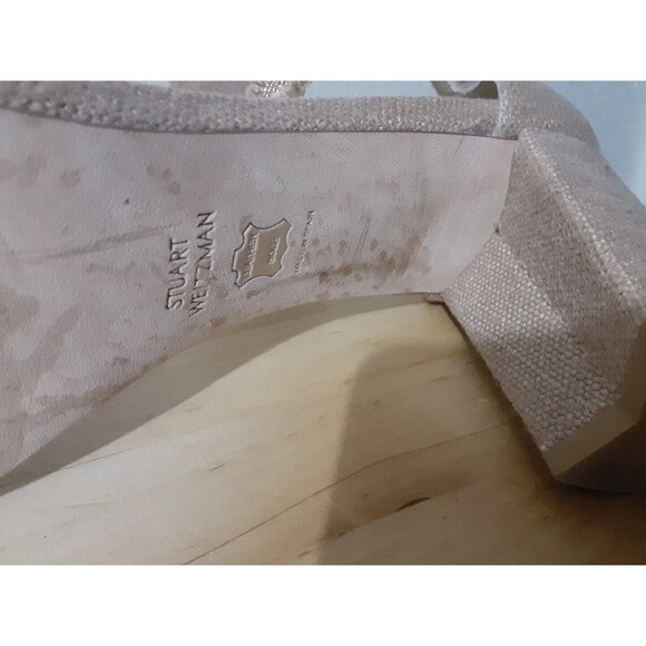 Stuart Weitzman Chaingang Canvas Frayed Sandals Size 9.5 - Picture 9 of 11